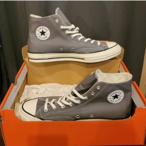 NEW Gray Converse Chuck Taylor 70. High Tops. Size: 13 (M); 15 (W) - $75 - Picture 1 of 3